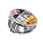 مرآة جيب صغيرة مزخرفة بتصميم قوة الابطال كل الانميات