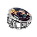 مرآة جيب صغيرة مزخرفة بتصميم قوة شخصيات قاتل الشياطين