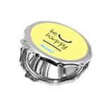 مرآة جيب صغيرة مزخرفة بتصميم كن سعيد