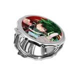 مرآة جيب صغيرة مزخرفة بتصميم لكمه ميدوريا أكاديميتي للأبطال