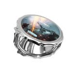 مرآة جيب صغيرة مزخرفة بتصميم مركبة قتالية باتلفيلد