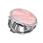 مرآة جيب صغيرة مزخرفة بتصميم وردي