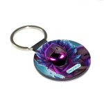 ميدالية مفاتيح دائرية بتصميم الغراب رافين فورت نايت