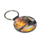 ميدالية مفاتيح دائرية بتصميم انعكاس الغروب