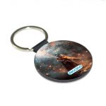 ميدالية مفاتيح دائرية بتصميم بندقية هجوميه باتل فيلد