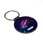 ميدالية مفاتيح دائرية بتصميم جيتار ومفاتيح بيانو