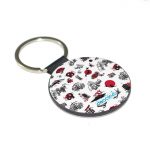 ميدالية مفاتيح دائرية بتصميم رسومات يابانيه