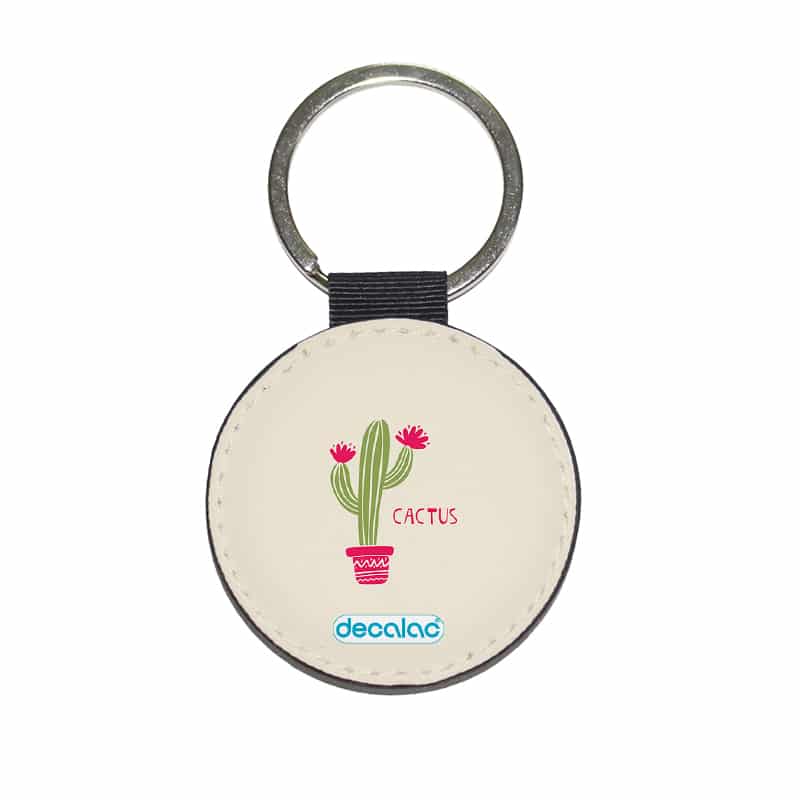 ميدالية-مفاتيح-دائرية-بتصميم-صبار-رسم-1