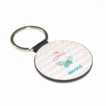 ميدالية مفاتيح دائرية بتصميم طائر الفلامنجو