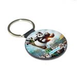 ميدالية مفاتيح دائرية بتصميم عائلة كونغ فو باندا