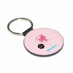 ميدالية مفاتيح دائرية بتصميم فلامنجو وردي