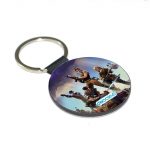 ميدالية مفاتيح دائرية بتصميم قتال الزومبي فورت نايت