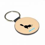 ميدالية مفاتيح دائرية بتصميم قط اسود