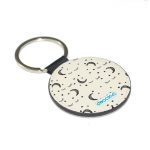 ميدالية مفاتيح دائرية بتصميم قمر ونجوم