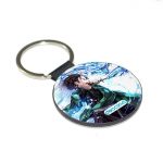 ميدالية مفاتيح دائرية بتصميم قوة تنفس الماء قاتل الشياطين
