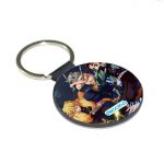 ميدالية مفاتيح دائرية بتصميم قوة شخصيات قاتل الشياطين