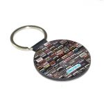 ميدالية مفاتيح دائرية بتصميم كاسيت موسيقي