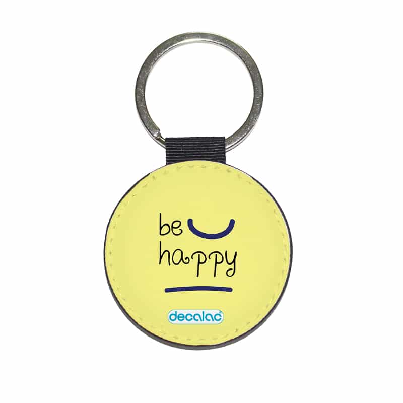 ميدالية-مفاتيح-دائرية-بتصميم-كن-سعيد-1