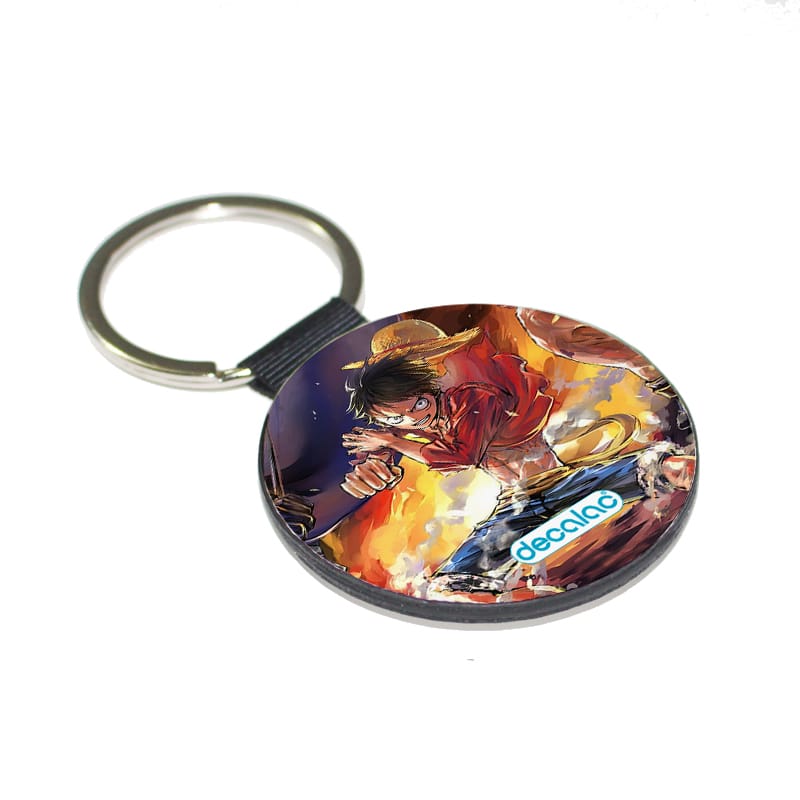 ميدالية مفاتيح دائرية بتصميم لوفي سابو إيس ون بيس ميدالية مفاتيح دائرية بتصميم لوفي سابو إيس ون بيس