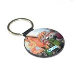 ميدالية مفاتيح دائرية بتصميم ناروتو وضع مضحك