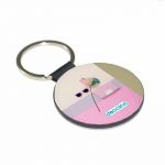 ميدالية مفاتيح دائرية بتصميم ورد مميز