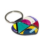 ميدالية مفاتيح شكل قلب بتصميم اشكال هندسيه