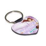 ميدالية مفاتيح شكل قلب بتصميم الاميرة بيلا بفستان لامع