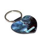 ميدالية مفاتيح شكل قلب بتصميم الاميرة مونونوكي مع ذئب