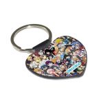 ميدالية مفاتيح شكل قلب بتصميم الشخصيات اللطيفه كل الانميات