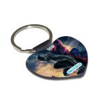 ميدالية مفاتيح شكل قلب بتصميم الشر يسيطرعلى سبايدر مان