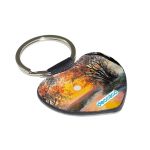 ميدالية مفاتيح شكل قلب بتصميم انعكاس الغروب