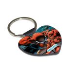 ميدالية مفاتيح شكل قلب بتصميم تسلق الجدران سبايدر مان