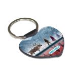 ميدالية مفاتيح شكل قلب بتصميم رحله الاصدقاء