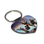 ميدالية مفاتيح شكل قلب بتصميم قتال الزومبي فورت نايت