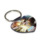 ميدالية مفاتيح شكل قلب بتصميم قتال ميدوريا ضد باكوغو