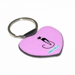 ميدالية مفاتيح شكل قلب بتصميم قطه انيقه