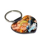 ميدالية مفاتيح شكل قلب بتصميم قوة الثلاثة أشقاء ون بيس