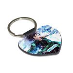 ميدالية مفاتيح شكل قلب بتصميم قوة تنفس الماء قاتل الشياطين