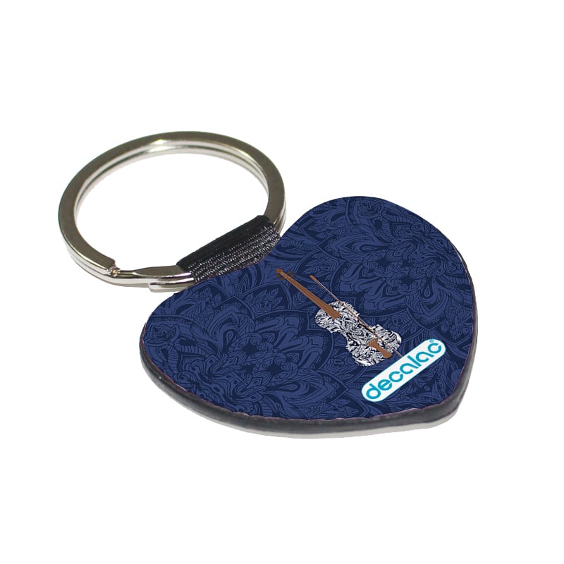 ميدالية مفاتيح شكل قلب بتصميم كمان مزخرف ميدالية مفاتيح شكل قلب بتصميم كمان مزخرف