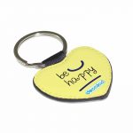 ميدالية مفاتيح شكل قلب بتصميم كن سعيد