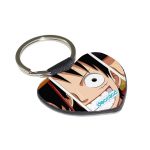 ميدالية مفاتيح شكل قلب بتصميم لوفي وشقيقاه ون بيس