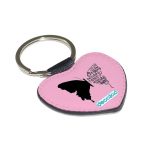 ميدالية مفاتيح شكل قلب بتصميم نصف فراشة