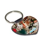 ميدالية مفاتيح شكل قلب بتصميم ورود