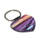 ميدالية مفاتيح شكل قلب بتصميم ورود بنفسجيه