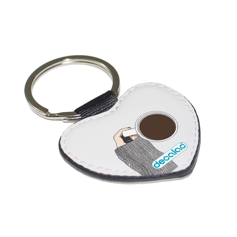 ميدالية مفاتيح شكل قلب بتصميم وقت القهوة ميدالية مفاتيح شكل قلب بتصميم وقت القهوة